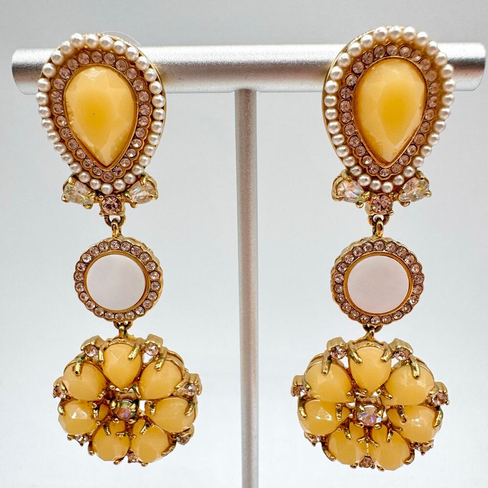 Kate Spade New York “At First Blush” Drop Earrings Floral Coquette Regency Glam